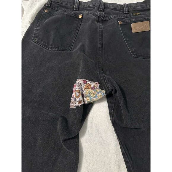Vintage Wrangler Unisex Patchwork  jeans - Size 35x36 - Picture 7 of 10